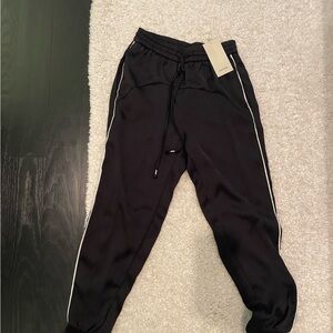 Zara brand new satin stripe pants